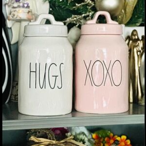Rae Dunn Hugs & XOXO Canister Set